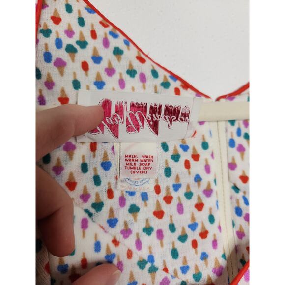 Vintage 60s 70s Popsicles Ice Cream Cones All Over Maxi Union Dress Kay Windsor - Picture 9 of 11